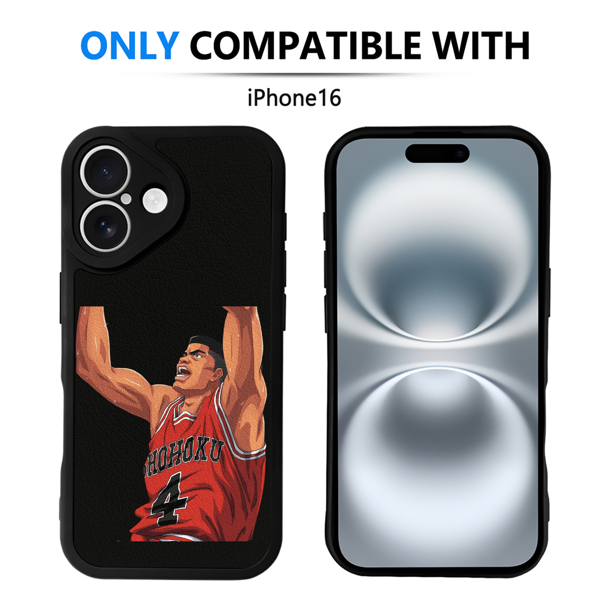 （画像用） SLAM DUNK／スラムダンク 【iPhone 16シリーズ対応】シリコンスマホケース（レザー調） 材質：シリコン